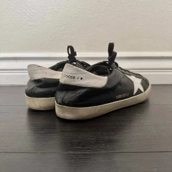 Golden Goose Black and White Athletic Shoes